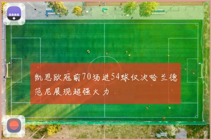 凯恩欧冠前70场进54球仅次哈兰德范尼展现超强火力